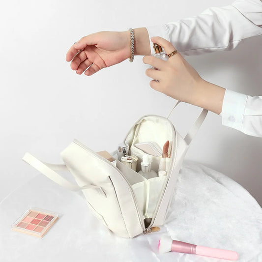 Girly Heart Egg Shell Makeup Bag